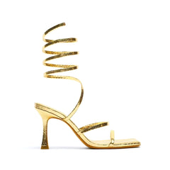 Ankle Wrap Mid Heel Sandals