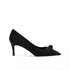 Fold Detailed Mid Heel Pumps - 6cm
