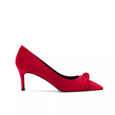 Fold Detailed Mid Heel Pumps - 6cm