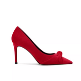 Fold Detailed Mid Heel Pumps - 8cm