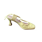 Lace Up Mid Heel Sandals