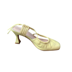 Lace Up Mid Heel Sandals