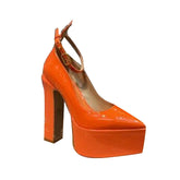 Block Heel Platform Pumps