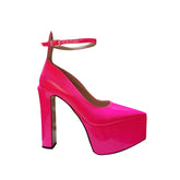 Block Heel Platform Pumps
