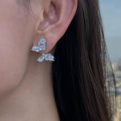 Diamante Butterfly Earrings - Pair