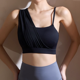 Yoga Pilates Mesh Spliced Fitted Sports Bra