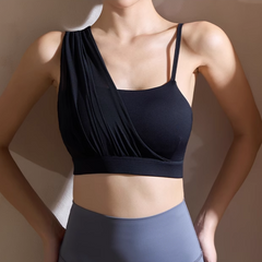 Yoga Pilates Mesh Spliced Fitted Sports Bra
