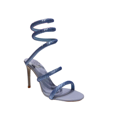 Diamante Ankle Wrap High Heel Sandals