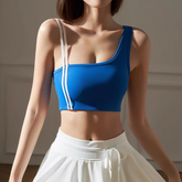 Yoga Pilates Striped Fitted Sports Bra