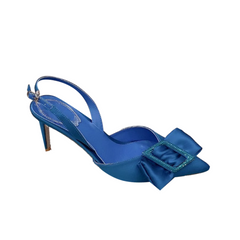 Diamante Bow Mid Heel Sandals