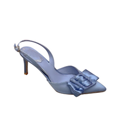 Diamante Bow Mid Heel Sandals