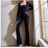 Yoga Pilates Long Sleeves Fitted Jumpsuit