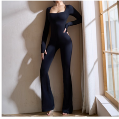 Yoga Pilates Long Sleeves Fitted Jumpsuit