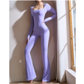 Yoga Pilates Long Sleeves Fitted Jumpsuit