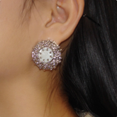 Gem Braided Earrings - Pair