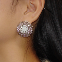 Gem Braided Earrings - Pair