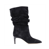 Suede Mid Heel Ankle Boots