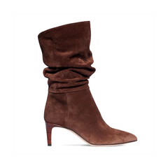Suede Mid Heel Ankle Boots