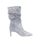 Suede Mid Heel Ankle Boots