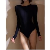 Yoga Pilates Front Zip Fitted Bodysuit Activewear