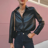 Leather Long Sleeves Shirt