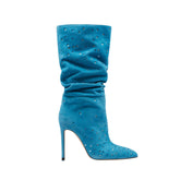 Diamante High Heel Ankle Boots