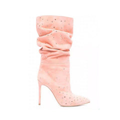 Diamante High Heel Ankle Boots