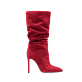 Diamante High Heel Ankle Boots