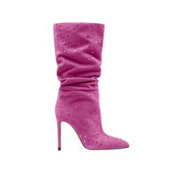 Diamante High Heel Ankle Boots