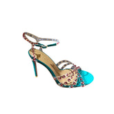 Diamante PVC High Heel Naked Sandals