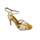 Diamante PVC High Heel Naked Sandals