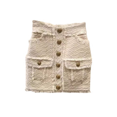 Button Mini Skirt