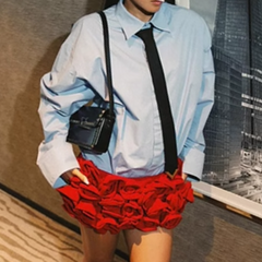 Basic Long Sleeves Shirt With Tie