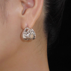 Heart Cut Out Earrings - Pair