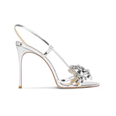 Flower Mid Heel Sandals - 8cm