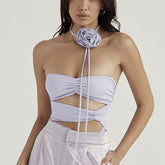 Flower Embellished Bodysuit