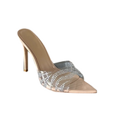 Diamante PVC Mules Sandals