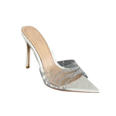 Diamante PVC Mules Sandals