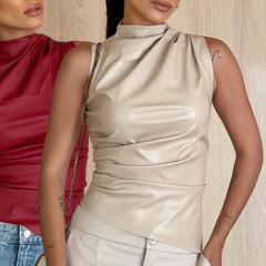 Leather Tank Top