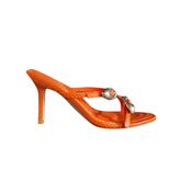 Metal Embellished Mules Sandals