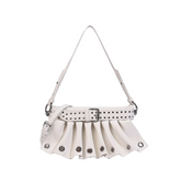 Studded Ruffled Cross Body Bag
