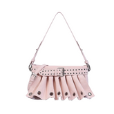 Studded Ruffled Cross Body Bag