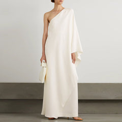 One Shoulder Evening Dress Gown