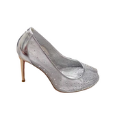 Diamante Spilt Toe High Heel Pumps