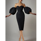 Puff Sleeves Off-Shoulder Maxi Dress