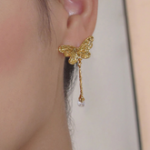 Butterfly Long Earrings - Pair