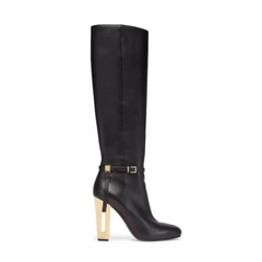 Cut Out Heel Knee High Boots