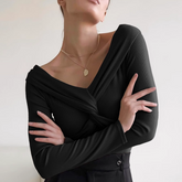V Neck Long Sleeves Top