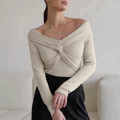 V Neck Long Sleeves Top