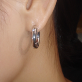 Diamante Ring Earrings - Pair